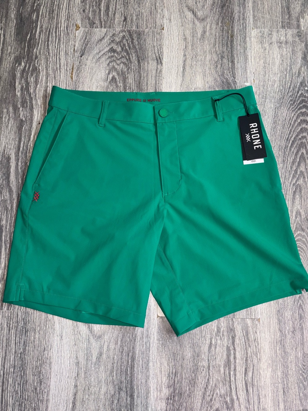 RHONE Men's Emerald Green Performance Shorts
